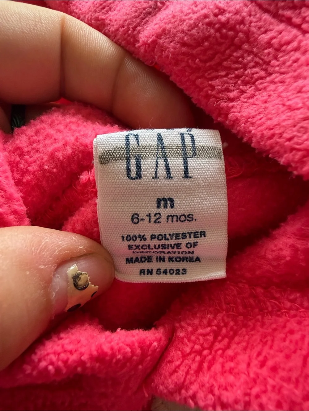 GAP Bright Pink Fleece Hoodie for Kids